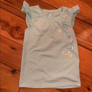Blue with Sequins Tank Top Girls Size 6X